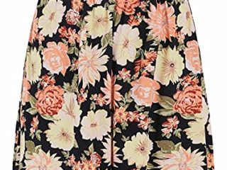 PIECES PCNYA MW Skirt BF BC Falda, Black/AOP:BFL, S para Mujer
