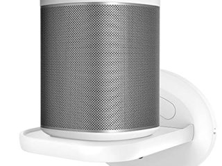 PlusAcc Soporte para Ech0 4th Generation, Sonos, HomePod Mini, Google Home, Nest WiFi y Soportes para Estantes de Altavoces, una Solución Ahorra Espacio para Cosa de hasta 15 Libras (Blanco)