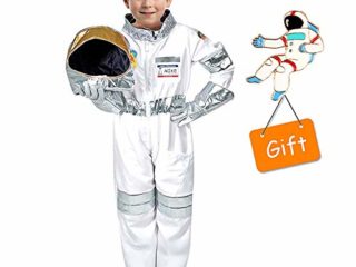 Tacobear Disfraz Astronauta para niños con Casco Astronauta Guantes Astronauta Disfraz Accesorios Astronauta para niños Disfraz de rol (M)