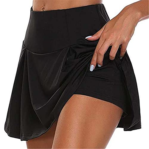 Tofox Mujer Falda Deportiva 2 en 1 Leggings Deportivos con Falda, pantalón Corto para Tenis, Golf, Tenis, Golf