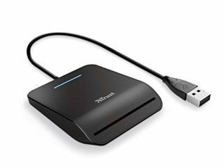 Trust Lector de DNI, Compatible con todas las tarjetas DNI, Cumple con FIPS 201, FIPS TAA e ISO 7816 Clase A, B, C, Cable de 100 cm, USB Plug & Play