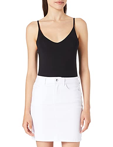 Vero Moda Vmhot Seven Mr S Skirt Dnm Mix Ga Noos Falda, Blanco Brillante, Mujer