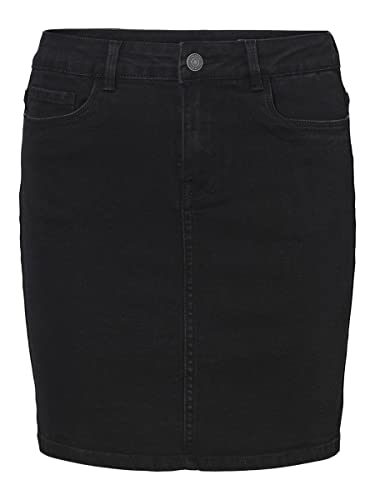 Vero Moda Vmhot Seven Mr Short Skirt Dnm Mix Noos Falda, Schwarz, XL para Mujer