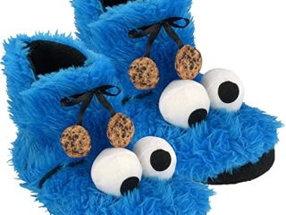 0122032 - Zapatillas del Monstruo de Las Galletas de Barrio Sésamo, de Felpa, de tamaño 41/42