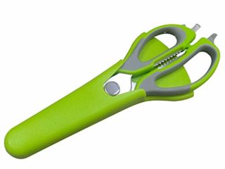 10 en 1multifuncional Cocina Pescado y Pollo Cuchillo Magnético Succión Magnética Tijeras de Huess de Pollo Sácitos Frigorífico Tijeras (Color : Green gray)