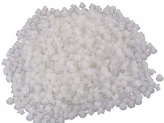 1000 piezas de tapones de plástico para muebles, armarios, armarios, bisagras, agujeros de 5 mm, color blanco, como se describe