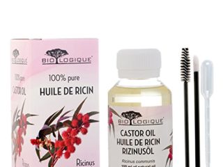 100ml - Aceite de Ricino Biologique 100% Puro, Natural y Prensado en Frío - Estimula el Crecimiento del Cabello, Pestañas, Cejas, Refuerza las Uñas, Cutículas y Piel - Con Kit Aplicador y Pipeta