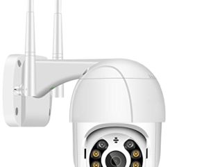 1080P Cameras de Vigilancia WiFi, Camara WiFi Exterior Motorizada Impermeable IP66 con Audio de Dos Vías, Visión Nocturna en Color de 30M Detección de Movimiento Monitorización Inteligente