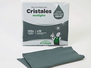 10XDIEZ Pack 4 paños bayeta ecolimpia Especial Cristales - Bayeta Limpia Cristales 100% Microfibra
