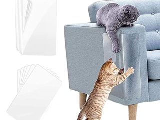 12 PCS Protector de Muebles Gatos Protector Anti-Arañazos de Puertas Arañazos de Gato Protector para Muebles Sofá Pared Puerta Alfombra