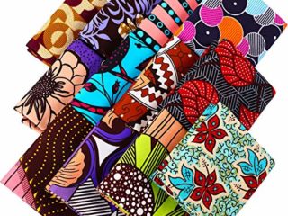 12 Telas Estampadas Africanas Tela Cortada a Medida de Gasa Recortes Cuartos para Coser Cubrebocas Proyectos Artesanales y DIY Trabajo de Parche, 19,5 x 15,7 Pulgadas/ 50 x 40 cm