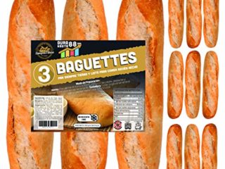 12 x Baguettes de Pan SiempreTierno 110 grs (1320 grs total) · Dura hasta 88 días sin necesitad de frio ni congelación · Ideal para cualquier momento · Embolsadas en Atmosfera Protectora .