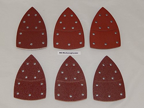 120 hojas de lija con velcro SBS 105 x 152 mm, grano 20 x 40/60/80/120/180/240 para lijadora Bosch PSM 200 AGE, PSM 160 A, PSM 100 A, PSM 80 A, Prio, Ventaro, Skil Octo 7208, etc.