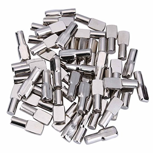 120 paquetes de pernos de estante, clavijas de soporte de estante de 5 mm Muebles de gabinete en forma de cuchara