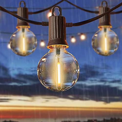 15 Metros Guirnaldas Luminosas de Exterior, ZOTOYI G40 Cadena de Luces Exterior Impermeable IP65 con 25+2 LED Bombillas, Guirnaldas Luces Exterior LED para Jardín Terraza Patio Navidad