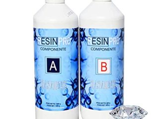 1.6 Kg Resina epoxi transparente No Tóxica de dos componentes – Resina + Endurecedor, efecto agua para creaciones artísticas, recubrimiento de superficies, modelado, joyería, bricolaje