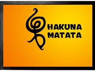 1art1 Motivación - Hakuna Matata Felpudo Alfombra (70 x 50cm)