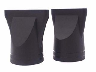 2 boquillas de plástico para secador de pelo, repuesto de concentrador estrecho, boquilla de secado de pelo, color negro