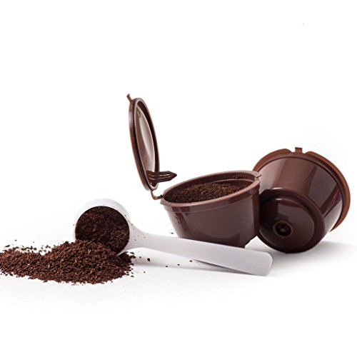 2 CAPSULAS Recargables RELLENABLES Reutilizables para CAFETERAS Dolce Gusto + 1 CUCHARITA DE Cafe Regalo