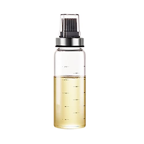 2-in-1 Botella de Aceite de Silicona con Cepillo, Roseflower 300ml Botella de Cepillo de Aceite para Barbacoa, Cocina, Hornear, Hornear, Panqueques, Herramientas Aplicadoras #3