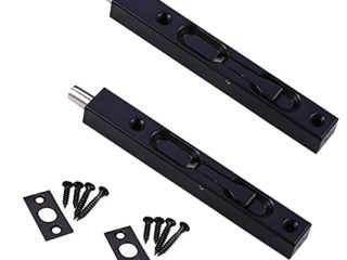 2 Piezas Cerrojos y Pestillos para Puertas, 6 Pulgadas Cerrojos y Pestillos,Cerradura de Perno de Acero Inoxidable,Cerradura de Seguridad Oculta,Para Puertas Francesas/Compuestas/Madera