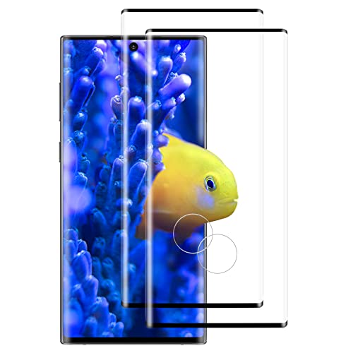 [2 Unidades] Cristal Templado para Samsung Galaxy Note 10 Plus, Resistente a Los Arañazos Vidrio Templado, 9H Dureza, HD Protector de Pantalla para Samsung Galaxy Note 10 Plus – (Negro)