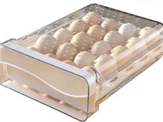 20 Bandeja de Huevos, Cajas de Almacenamiento de Huevos, Deecam Tipo Cajón Transparente Porta Huevos Plastico, Para 20 Huevos o Huevos de Pato, Utilizado en Cocinas, Refrigeradores y Panadería