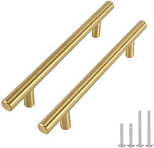 20 Piezas goldenwarm Tiradores Cajones Tiradores Dorados Tiradores Armarios Tiradores Cocina-LS201GD128 Tiradores de Acero Inoxidable Tiradores Vintage Tirador Puerta Corredera Tiradores Muebles 128mm