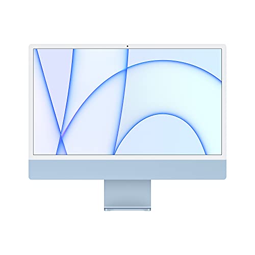 2021 Apple iMac (de 24 Pulgadas, Chip M1 de Apple con CPU de Ocho núcleos y GPU de Ocho núcleos, Cuatro Puertos, 8 GB RAM, 256 GB) - Azul