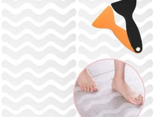 24 Piezas Pegatinas Antideslizantes BañEra, Pegatinas Antideslizantes Onduladas, Autoadhesivas Antideslizantes Pegatinas, Pegatinas de Ducha para BañEra, Escaleras, Ducha, Superficies Resbaladizas