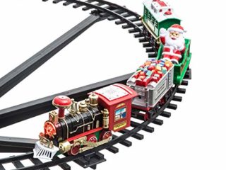 258051 Tren de Navidad para centro de árbol Diámetro 89 cm 33 pzs Decoración