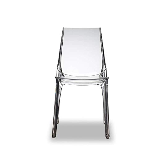 2x Silla de diseño Vanity de policarbonato y fabricación italiana SCAB (Pack de 2)