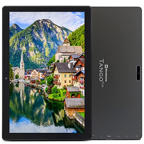 [3 Bonus Item] Simbans TangoTab Tablet de 10 Pulgadas, 4 GB RAM, 64 GB Disco, Android 10, Mini-HDMI, Micro-USB, USB-A, GPS, Dual WiFi, Bluetooth, Pantalla IPS, PC con cámara de 2 + 5 MP - TX4C