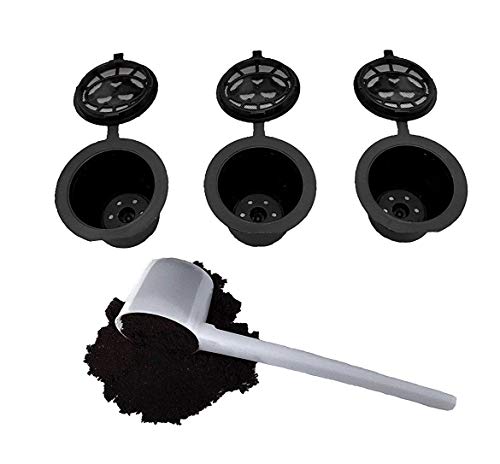 3 CAPSULAS RECARGABLES RELLENABLES REUTILIZABLES PARA CAFETERAS NESPRESSO + 1 CUCHARITA DE CAFE REGALO
