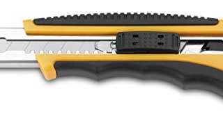 3 Claveles Cutter cúter metálico Nylon con Auto, Acero, Amarillo Y Nergo, 17 cm