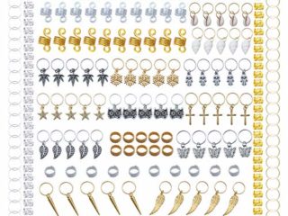 300 piezas de rastas de aluminio multiestilo, trenzas de metal para el cabello Accesorios para adornar el cabello