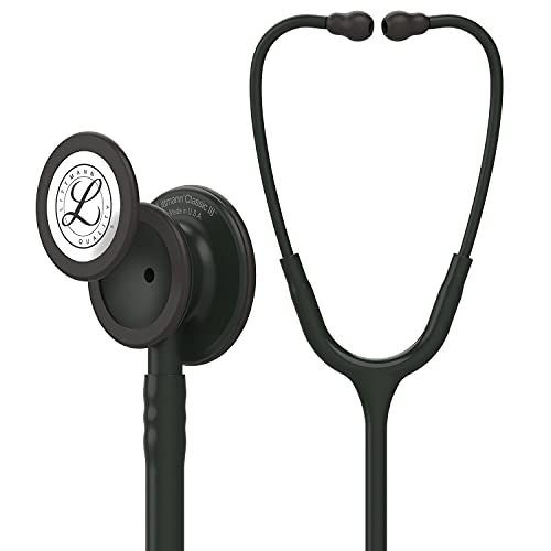3M Littmann Classic III Fonendoscopio para monitorización, edición de campana Negra, tubo Negro, 69 cm, 5803