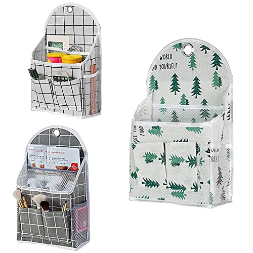 3pcs Organizador Colgante Pequeño Sunfry Bolsa de Almacenamiento para Colgar en La Pared Pequeña De Almacenamiento para Colgar en el Armario Organizadores de Bolsillo Colgantes Impermeables de