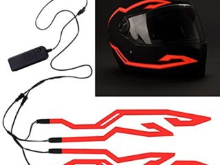 4 × Luz de Señal de Casco de Motocicleta, Barra de luz de Casco de Motocicleta, Lmpermeable, LED luces Nocturnas, Motocicletas o Bicicletas, Accesorios para una Conducción Segura de Noche