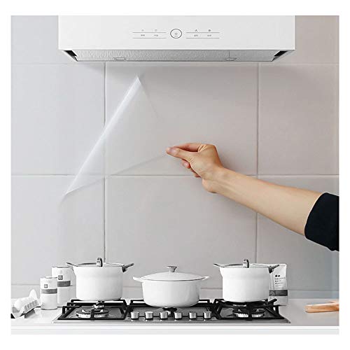 4 pegatinas de pared a prueba de aceite, papel pintado para cocina, protector de pared, transparente, impermeable, resistente al calor, autoadhesivas, para cocina, comedor, encimera de madera