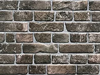 4,8 m²/10 piezas 3D PVC azulejos de pared panel de pared revestimiento de PVC piedra azulejos imitación (ladrillo marrón)