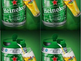 4 x 5 l Barril con grifo (de Heineken draught Keg 5%