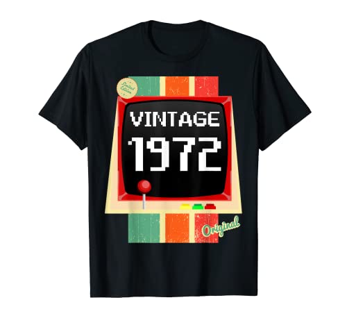 50 años cumpleaños hombre 1972 consola consola / juegos vintage Camiseta