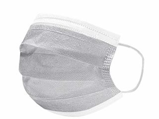 50 Unidades De_Mascarilla_Desechable con Estampado De Multicolor, Las_Mascarillas_ para Adultos Bufanda Son Adecuadas para Cenas Al Aire Libre (Gris)