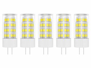 5X G4 Bombilla de LED 5W Bombilla Lámpara LED 51 SMD 2835LEDs Blanco Frío 6000K Iluminación LED Super Brillante 500LM LED Bulb AC/DC12V