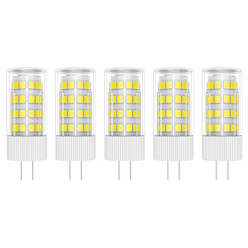 5X G4 Bombilla de LED 5W Bombilla Lámpara LED 51 SMD 2835LEDs Blanco Frío 6000K Iluminación LED Super Brillante 500LM LED Bulb AC/DC12V