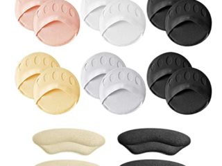 6 pares de almohadillas para el antepié de panal con 2 pares de almohadillas para el talón de esponja, almohadillas de metatarso para el dolor de pies, correr al aire libre