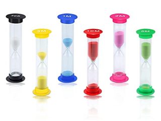 6 PCS Reloj Arena Color Temporizador 30 seg / 1minutos / 2minutos / 3minutos / 5minutos / 10 Minutos, Temporizador de Reloj, Relojes de Arena, Reloj de Arena para Niños Lavado Dientes, Hogar, Cocina