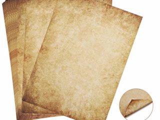 60 hojas Papel con diseño de papel antiguo Carta Pergamino Vintage Din A4 100g/m² Absofine DIY