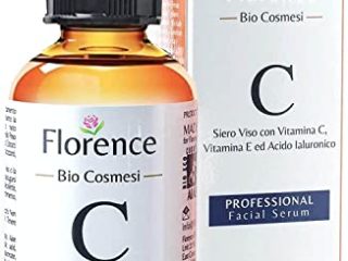 60ml Bio Sérum Facial con Vitamina C, E, Ácido Hialurónico puro 100% orgánico.Suero Vegano con Ingredientes Antiedad, Antiarrugas y Antimanchas para Cara y Contorno de Ojos. Tambien para Dermaroller